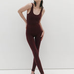 Classic Wool Rib Legging in Mulberry by Nagnata - lifestyle