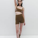 Organic Colour Block Bralet in Harvest by Nagnata - lifestyle