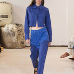 Vegetable Dye Tapered Jean in Sora by Nagnata - lifestyle