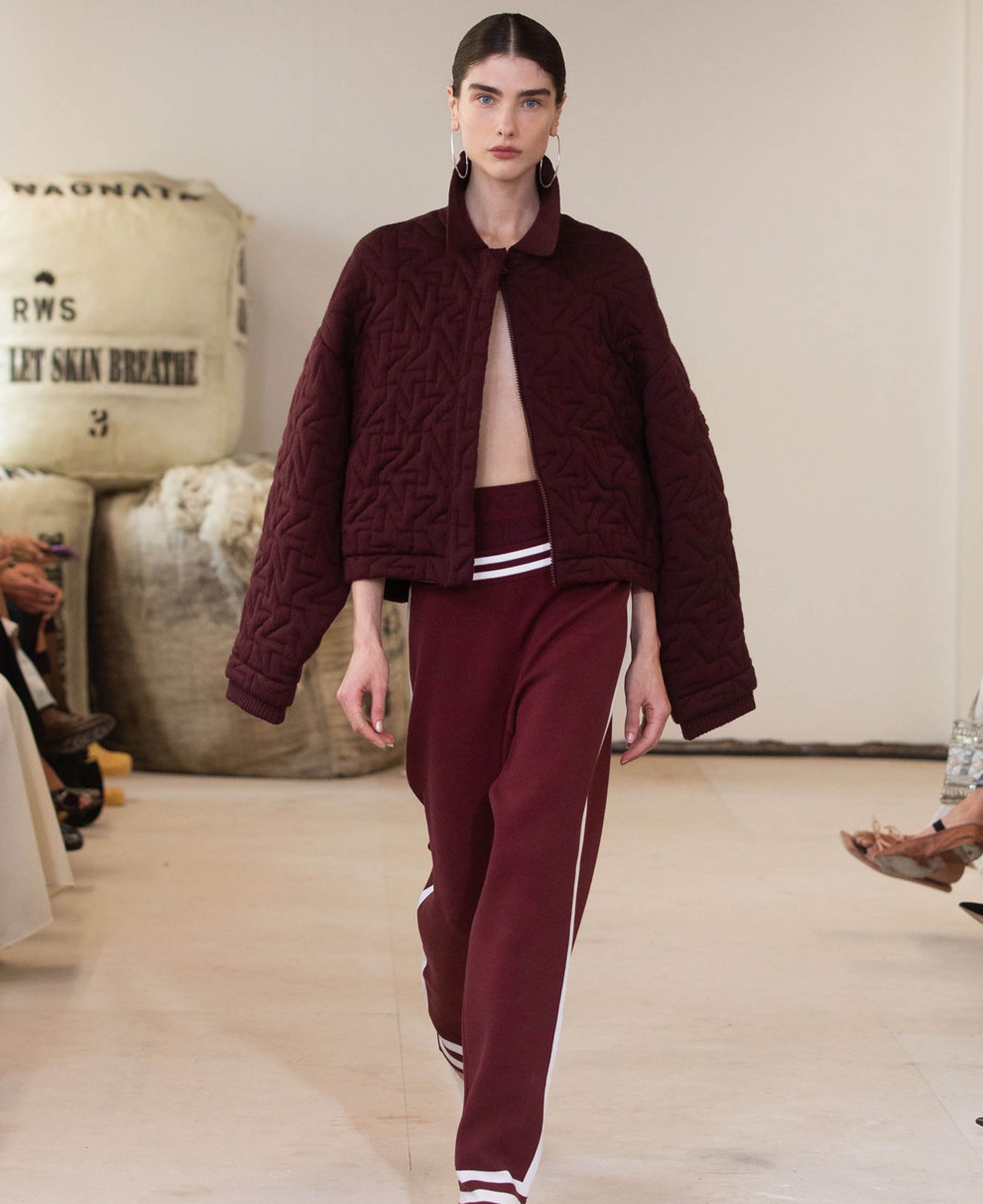 Organic Romeo Track Pant in Mulberry by Nagnata - lifestyle