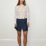 Asymmetric Lace Top - White