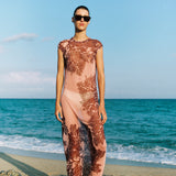 Mesh Dress - Pressed Coral