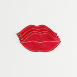 Bisous Napkins - Red/Caramel (Set of 4)