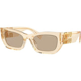 MIU MIU 0MU 09WS Sunglasses - Sand Transparent