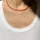 Moca Glass Crystal bead Necklace