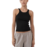 Organic Cotton Racer Singlet – Jet Black