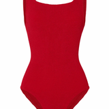 Coverage Square Neck Swim - Red