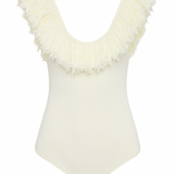 Marcelline Fringe Bodysuit - Ivory