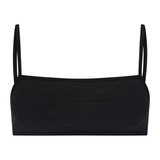 Strap Back Wool Bralet - Obsidian