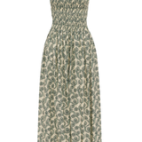 Shirred Bodice Dress - Vine