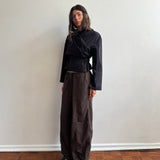 Long Sleeve Chaimberlain Top - Black Tech Taffeta