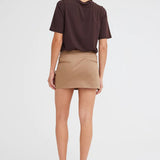 Pippa Cotton Mini Skirt - Upstate Tan