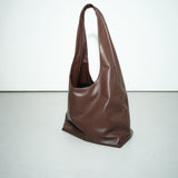 Louie Dark Brown Alt-Leather Hobo Tote