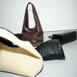 Louie Dark Brown Alt-Leather Hobo Tote