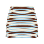 POSSE Nadine Skirt in Chocolate Multi Stripe – styled view | Peggy Concept Store
