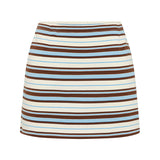 POSSE Nadine Skirt in Chocolate Multi Stripe – styled view | Peggy Concept Store
