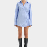 Lori Shirt Dress - Sky Blue