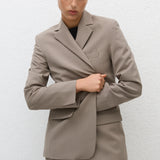 Relaxed Tailored Blazer - Taupe