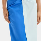 Azul Twist Midi Skirt - Ice Blue/Cobalt