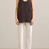 The Myrna Bias Pant - Oyster