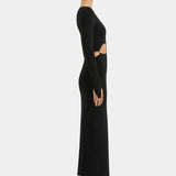 Salvador Beaded Long Sleeve Dress - Black