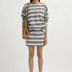 POSSE Nadine Top in Chocolate Multi Stripe – front view | Peggy Concept Store