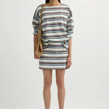 POSSE Nadine Top in Chocolate Multi Stripe – front view | Peggy Concept Store