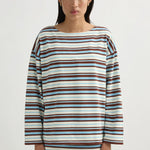 POSSE Nadine Top in Chocolate Multi Stripe – side view | Peggy Concept Store