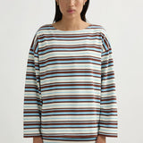 POSSE Nadine Top in Chocolate Multi Stripe – side view | Peggy Concept Store