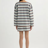 POSSE Nadine Top in Chocolate Multi Stripe – detail view | Peggy Concept Store