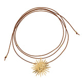 Sun Moca Leather Necklace