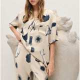 Bias Cut Pants - Seashells