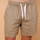 Amalfi Linen Shorts - Stone