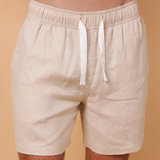 Amalfi Linen Shorts - Hay