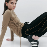 Organic Ruched Long Sleeve - Artichoke