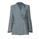 Double Breasted Womens Blazer - Pewter Grey