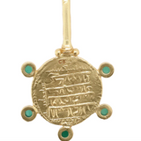 Jahangir Pendant on chain with Green Onyx