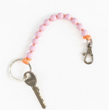 Perlen short Keychain - pastelrose - peach