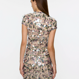 Mermaid Tee - Pink/Green Multi Sequins