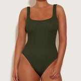 Square Neck Swim - Metallic Khaki