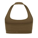 Halter Wool Bralet in Harvest by Nagnata - back