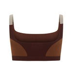 Organic Colour Block Bralet in Mulberry by Nagnata - back