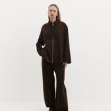 The Dean Trouser in Washed Cotton - Hickory