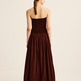 Strapless Knit Cotton Dress - Java