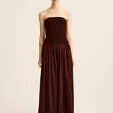 Strapless Knit Cotton Dress - Java