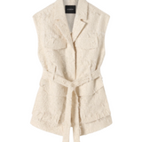 The Jakob Vest - Creme Jacquard