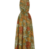 Eliana Cross Back Maxi Dress - Aliera Floral Mint