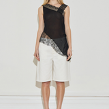 The Deconstructed Lace Top - Black