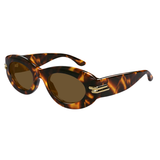 BV1322S002 Havana Oval Sunglasses