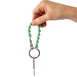 Perlen short Keychain - pastelgreen - green